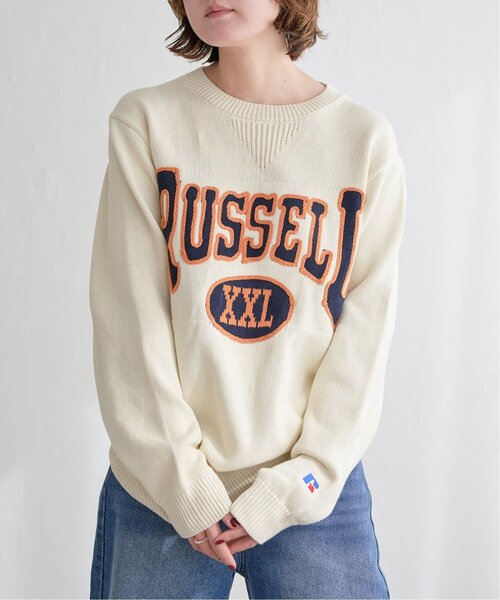 ニット セーター RUSSELL ATHLETIC ラッセルアスレチック ロゴニットセーター レディース