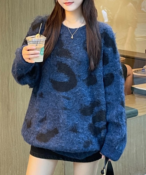 CREARE -LINO- ニット セーター 「ユニセックス商品」レオパード柄