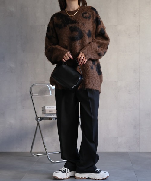 CREARE -LINO- ニット セーター 「ユニセックス商品」レオパード柄