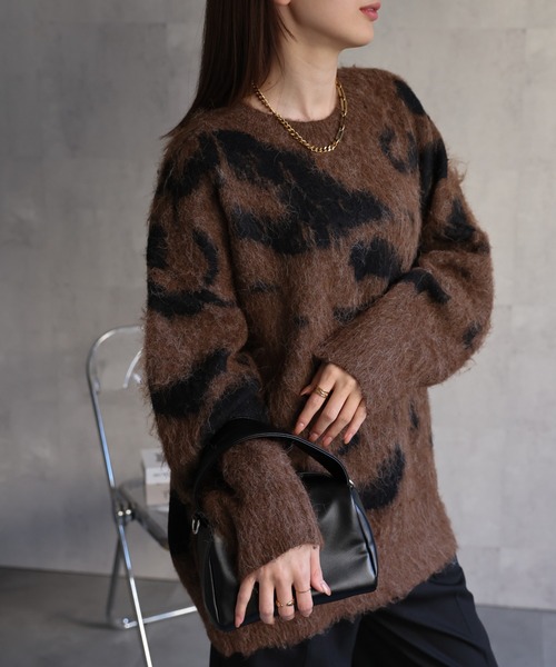CREARE -LINO- ニット セーター 「ユニセックス商品」レオパード柄