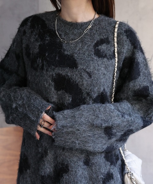 CREARE -LINO- ニット セーター 「ユニセックス商品」レオパード柄