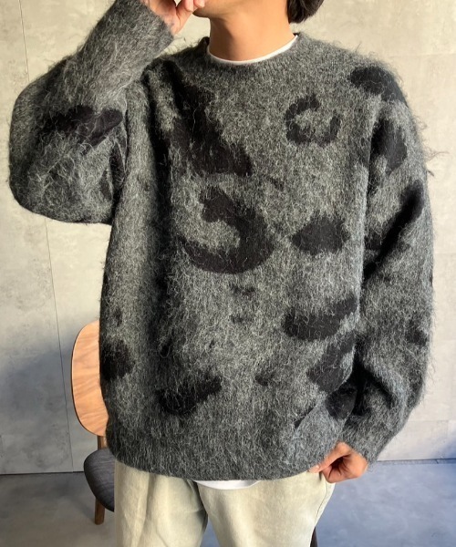 CREARE -LINO- ニット セーター 「ユニセックス商品」レオパード柄