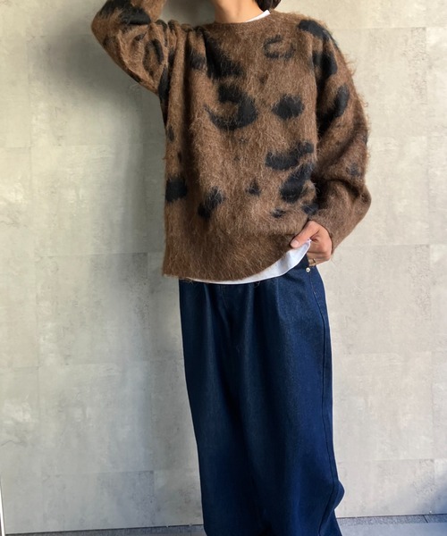 CREARE -LINO- ニット セーター 「ユニセックス商品」レオパード柄