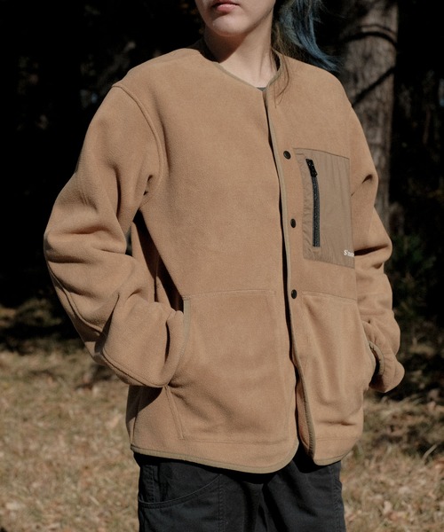カーディガン Fleece pocket cardigan レディース メンズ