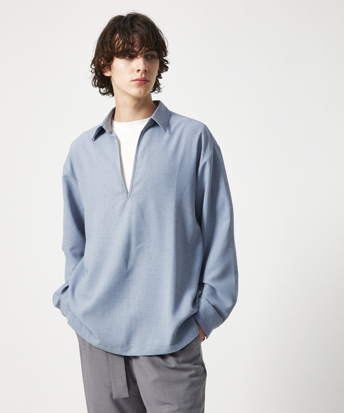 5351 POUR LES HOMMES シャツ 「25S/S」スキッパー プルオーバー