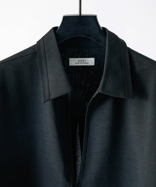 5351 POUR LES HOMMES シャツ スキッパー プルオーバー 長袖シャツ