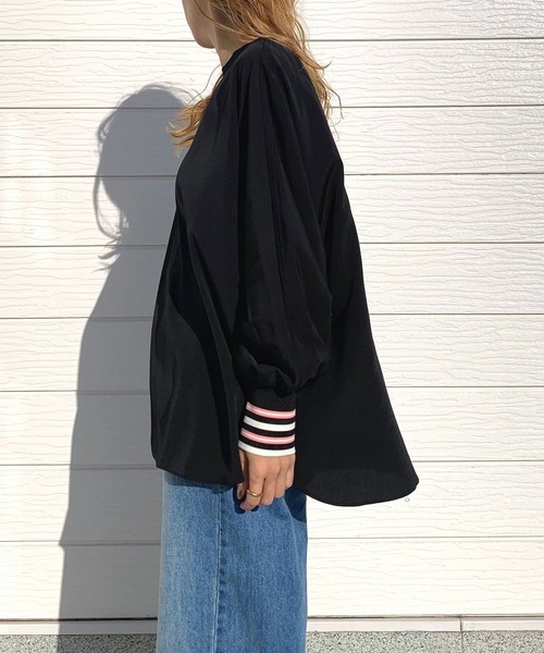 Q ブラウス シャツ ドルマンリブブラウス レディース : ZOZOTOWN