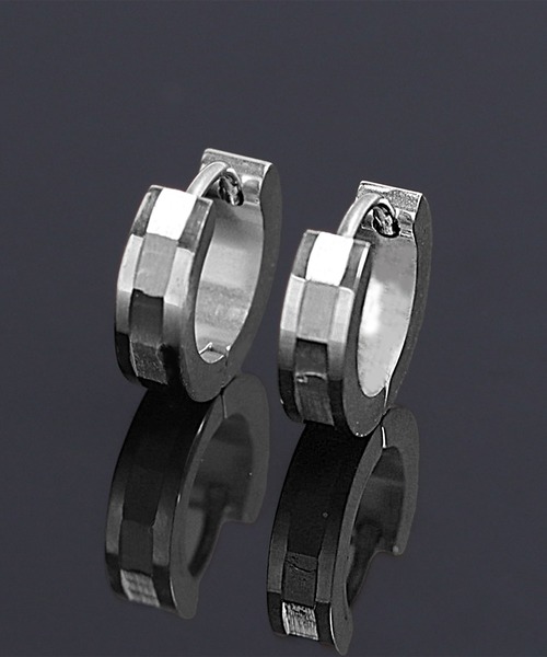 SBG by 7JEWELRY ピアス SBG シルバーラインフープピアス 片耳 メンズ