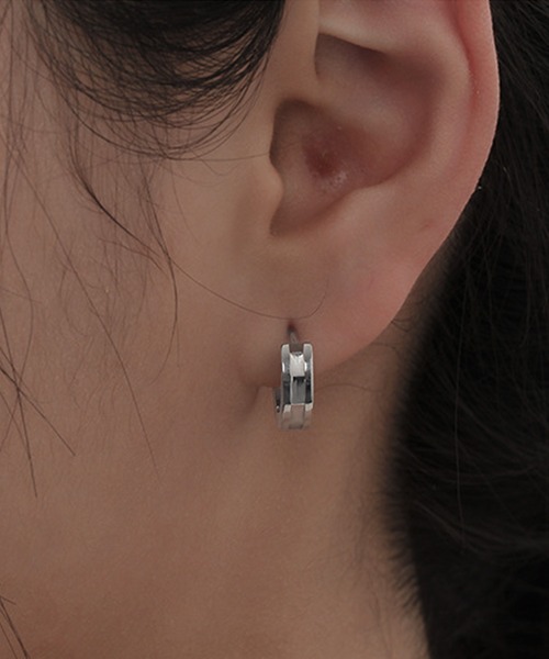 SBG by 7JEWELRY ピアス SBG シルバーラインフープピアス 片耳 メンズ