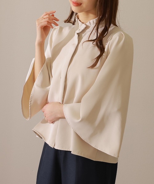 【高級】【40】theory luxe 袖フレア フリルシャツ レディース 高級】【40】theory luxe 袖フレア フリルシャツ レディース