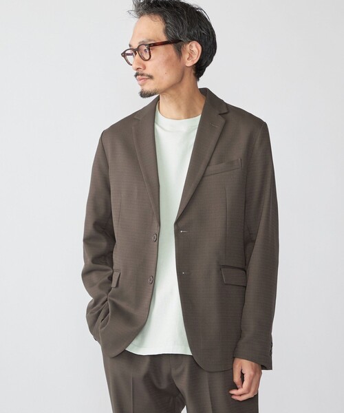 SHIPS TEXBRID(R) ニットジャケット SHIPS any:〈洗濯機可能〉TEXBRID(R) ワッフル ニッティング
