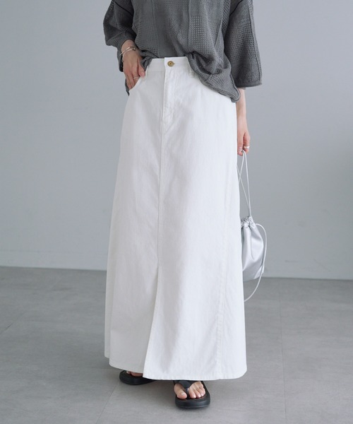 美品 PUAL CE CIN 綿レーヨンデニムスカート 完売 pual ce cin デニムスカート 綿レーヨンデニムスカート