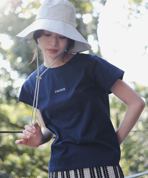 tシャツ LACOSTE / コンパクト ブランドネーム ロゴ Tシャツ レディース