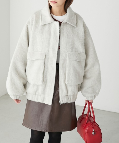 「BONLECILL」 ジップアップブルゾン FREE ブラック レディース_画像2