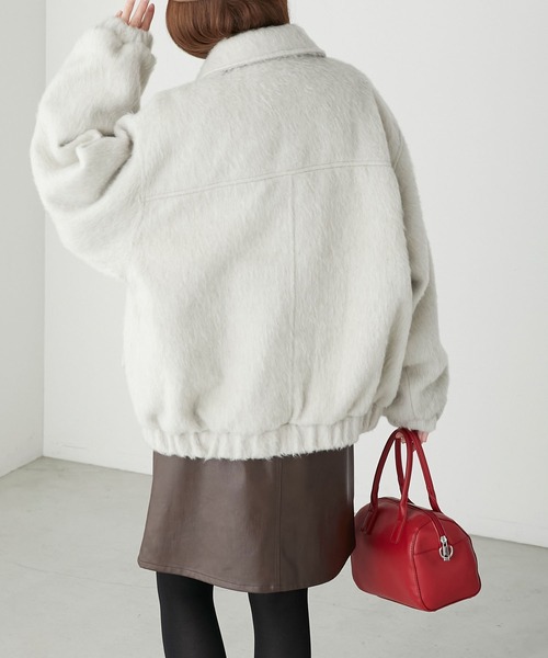 「BONLECILL」 ジップアップブルゾン FREE ブラック レディース_画像4