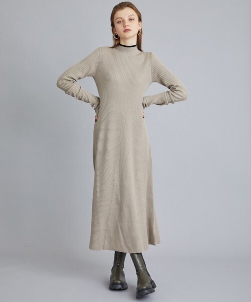 「CITY」 ニットワンピース FREE ダークグリーン レディース_画像5