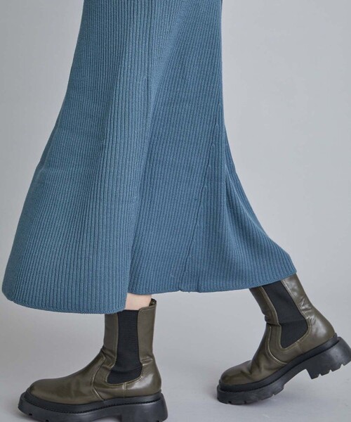 「CITY」 ニットワンピース FREE ダークグリーン レディース_画像8