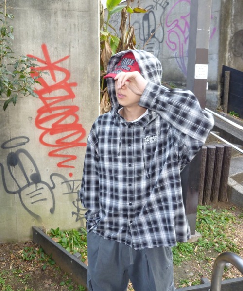 centimeter シャツ Check hooded shirt メンズ : ZOZOTOWN Yahoo