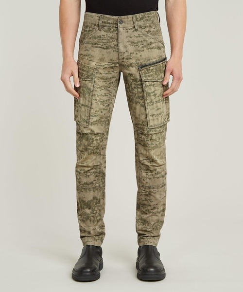 【関送無料】 G-STAR Rovic Zip 3D フィット カーゴパンツ Rovic Zip 3D Regular Tapered Pants | ブラック | G-STAR® JP