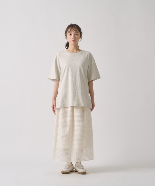 tシャツ 「KELEN / ケレン」 ２P メッシュレイヤードプリントTシャツ ESSA レディース Kelen tシャツ 「KELEN / ケレン」 2P メッシュレイヤード