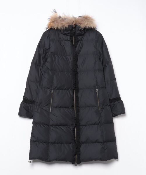 LANVIN en Bleu 「LANVIN Bleu」 ダウンコート 38 ブラック レディース