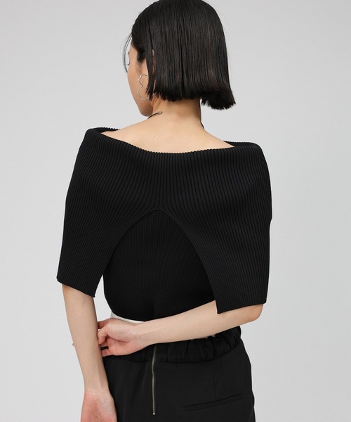 BABYLONE（バビロン） tシャツ オフショルリブプルオーバー レディース