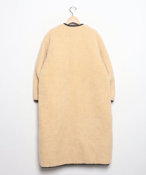 LAVENHAM（ラベンハム） ノーカラーコート 34 ベージュ レディース
