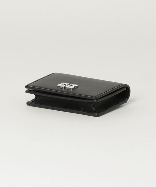 GANNI カードケース Bou Flap Card Holder Strass ガニー ボウ