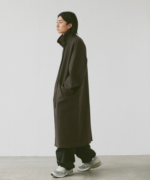 「flaner」 コート LARGE ダークブラウン レディース_画像6