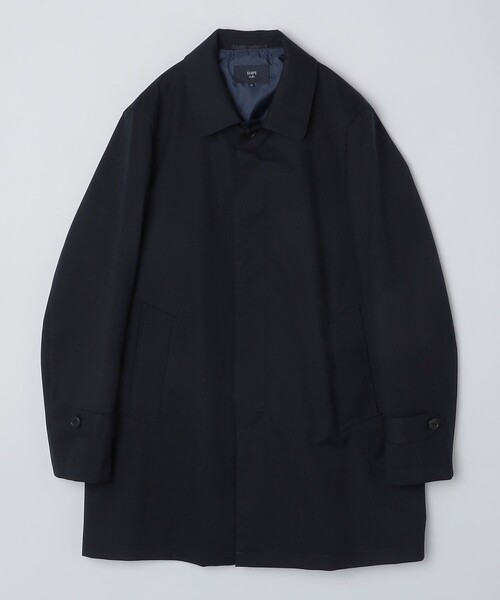 「SHIPS Colors」 ステンカラーコート LARGE ブラック メンズ_画像3