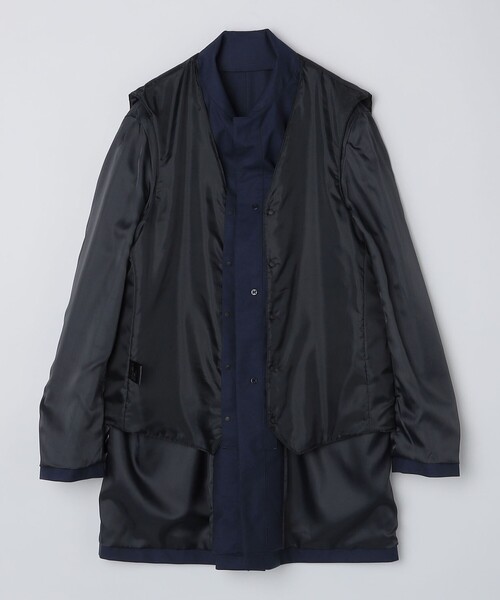 「SHIPS Colors」 ステンカラーコート LARGE ブラック メンズ_画像7