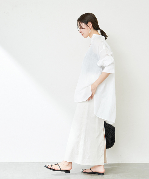「IENA」 長袖ブラウス 36 ブルー レディース IENA 「IENA」 長袖ブラウス 36 ブルー レディース : ZOZOTOWN