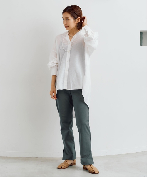 「IENA」 長袖ブラウス 36 ブルー レディース IENA 「IENA」 長袖ブラウス 36 ブルー レディース : ZOZOTOWN