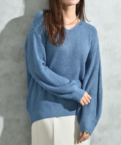 INTERPLANET（インタープラネット） ニット セーター 片畦編みMIX