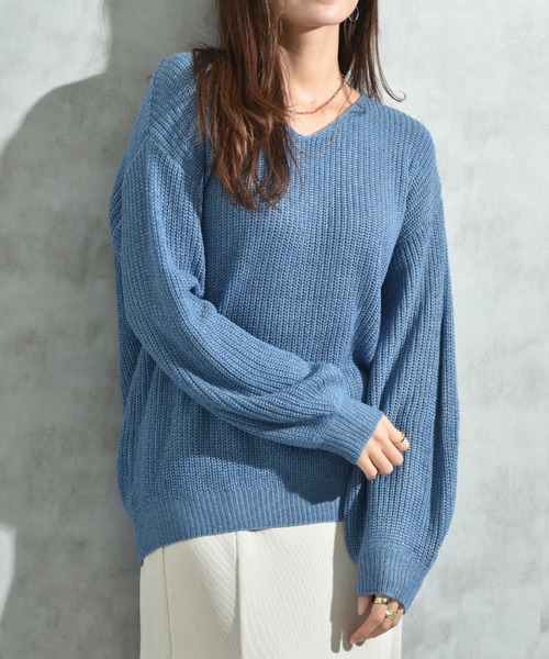 INTERPLANET（インタープラネット） ニット セーター 片畦編みMIX