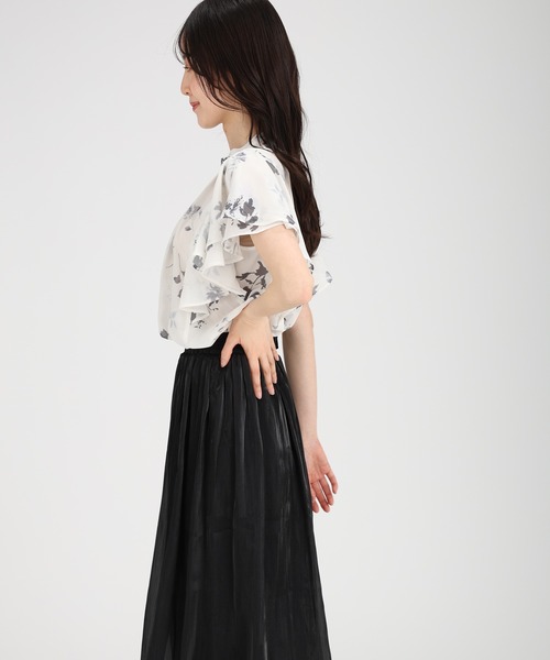 fifth ブラウス シャツ シフォン花柄フリルブラウス レディース