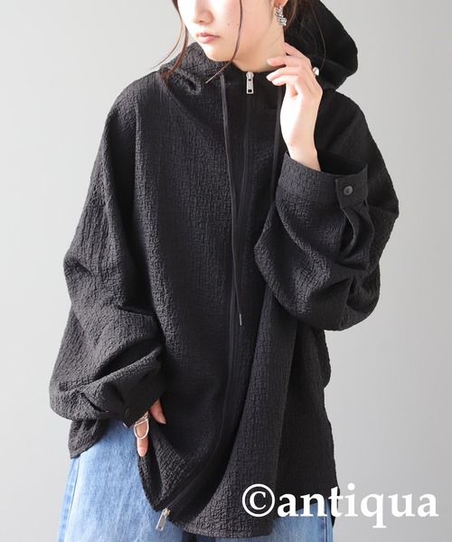 パーカー Wジップジャガードフーディー レディース antiqua パーカー Wジップジャガードフーディー レディース