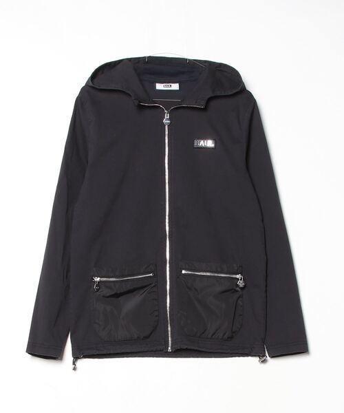 WEB限定カラー BALR. 「BALR.」 ブラック S ワンポイントジップアップパーカー トップス