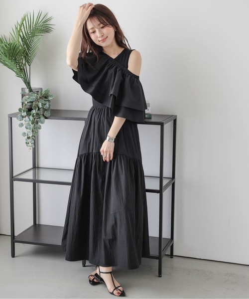 ワンピース 夏 「 2点セット 」 マルチウェイ フリル＆ドッキング