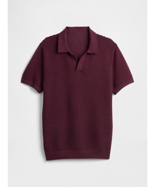GAP セーター ニット クロシェ ジョニーカラー ポロシャツニット