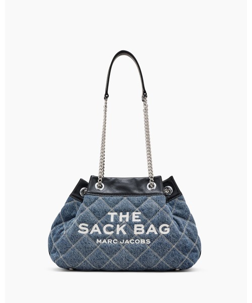 MARC JACOBS 沢山入る★レザー＆デニムショルダーバッグ MARC JACOBS ショルダーバッグ バッグ QUILTED DENIM CHAIN SACK