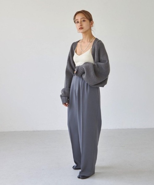 TODAYFUL 「TODAYFUL」 ニットボレロ FREE チャコールグレー