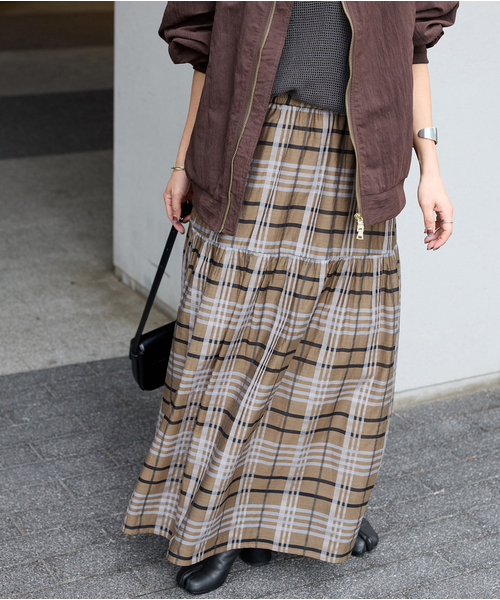 journal standard スカート JOURNAL STANDARD スカート シアードビーチェックスカート