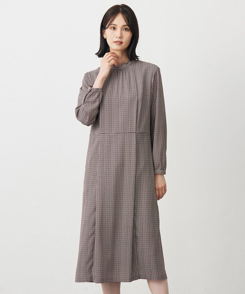 ワンピース デシンハウンドトゥースプリント : ZOZOTOWN Yahoo!店