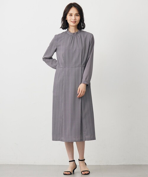 ワンピース デシンハウンドトゥースプリント : ZOZOTOWN Yahoo!店