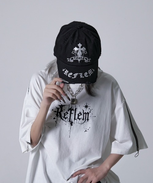 REFLEM（レフレム） キャップ 帽子 「REFLEM/レフレム」クロス刺繍