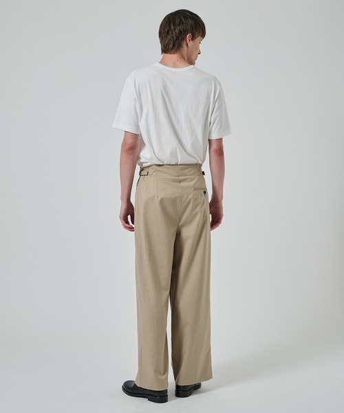 MARKAWARE サバイバルクロス ウール 2タック ストレート スラックス MARKAWARE(マーカウェア)24AW/秋冬 定番ウールサバイバルクロス