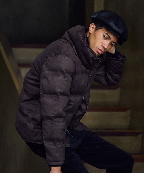 MEN'S BIGI（メンズビギ） ダウンジャケット ダウン スエード調ツイル