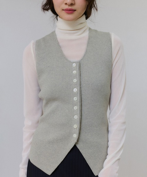 【美品】アダムエロペ ADAM ET ROPE ジレ ベスト フリーサイズ 女性 ADAM ET ROPE' ベスト ジレ リネンジレ レディース : ZOZOTOWN