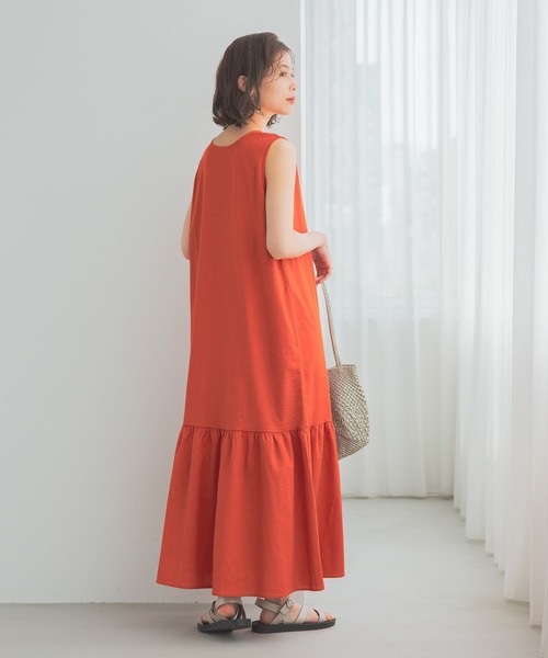 artisav アルティサブ リネン ギャザー レース ワンピース マキシ丈 artisav アルティサブ リネン ギャザー レース ワンピース マキシ丈